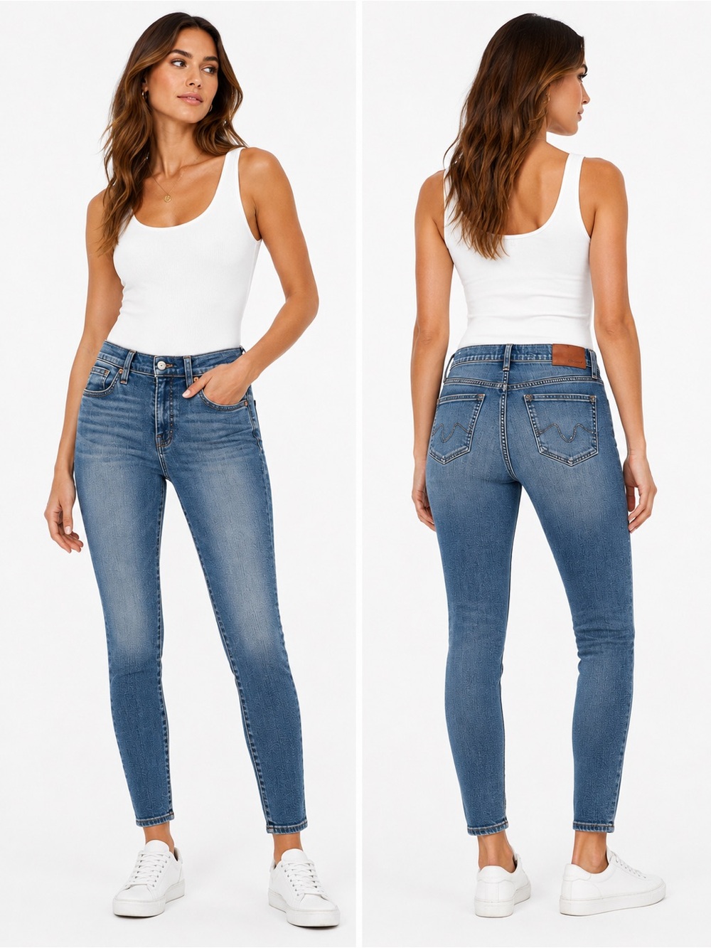 Madewell Blue High-Rise Ankle Skinny Jeans